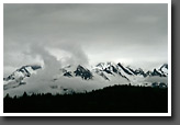 Foggy Mountain Scenery near Haines