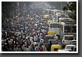 Crowded Street in Delhi